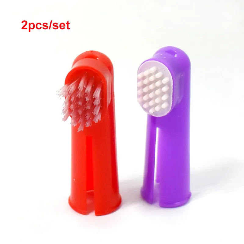 2pcs/set Pet Dog Toothbrush for Dogs Chihuahua Dog Tooth Brush Dog Cat Bad Breath Tartar Teeth Care Massage Hygiene