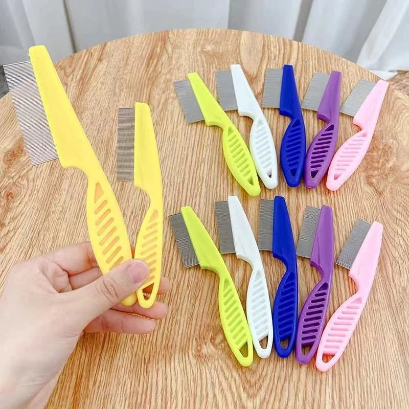 1/2pc Pet Hair Shedding Comb Stainless Steel Flea Comb for Cat Dog Pet Comfort Flea Hair Grooming Comb Dog Brush Grooming Tools