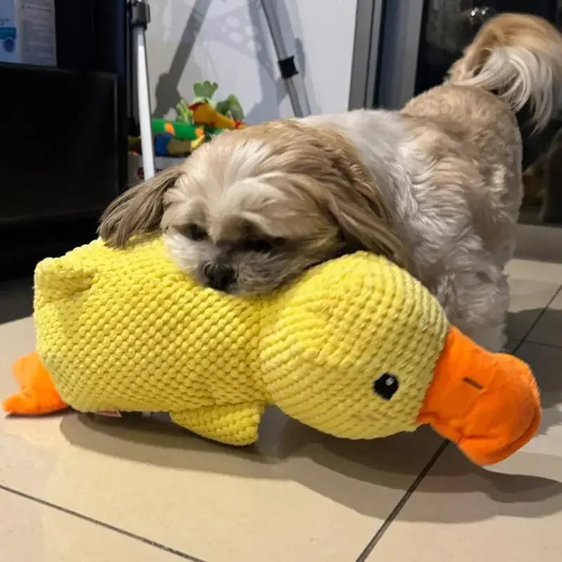 Pet Plush Toy Dog Calming Duck Stuffed Duck Toys Chew Toy Squeaky For Puppy Pet Teeth Cleaning Chew Pillow Toy Pet Supplies