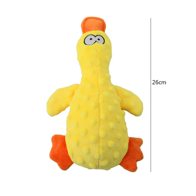 Cute Plush Duck Sound Toy Stuffed Squeaky Animal Squeak Dog Toy Cleaning Tooth Dog Chew Rope Toys Pet Dog Accessories Toys