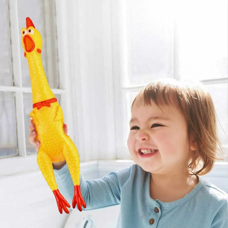 Chicken Chicken Rooster 16 / 31 / 39 cm Rubber Sound Tie Toy For Pet Dog Dog Child Baby