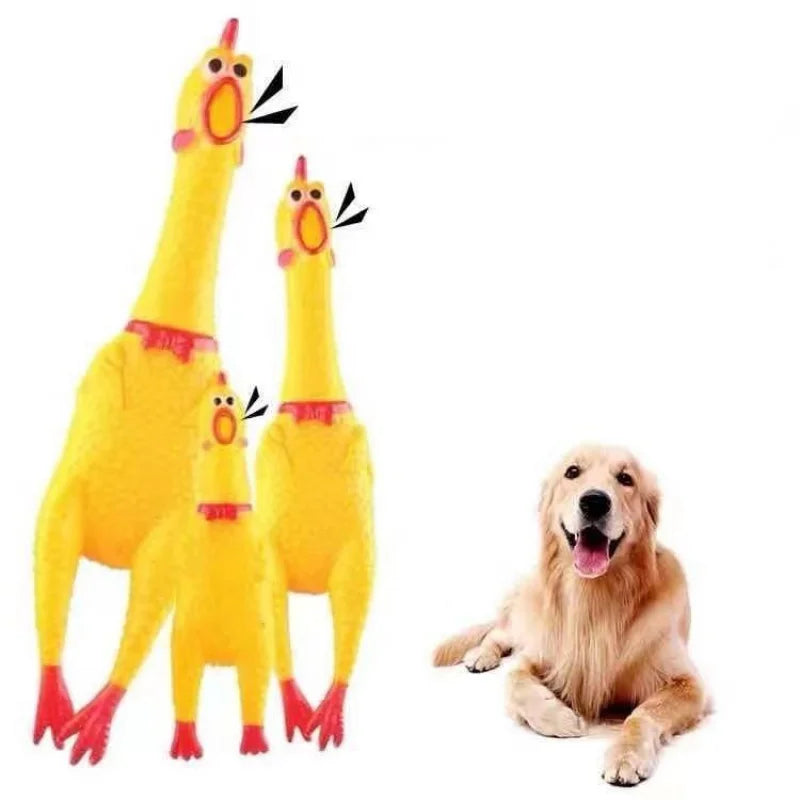 Chicken Chicken Rooster 16 / 31 / 39 cm Rubber Sound Tie Toy For Pet Dog Dog Child Baby