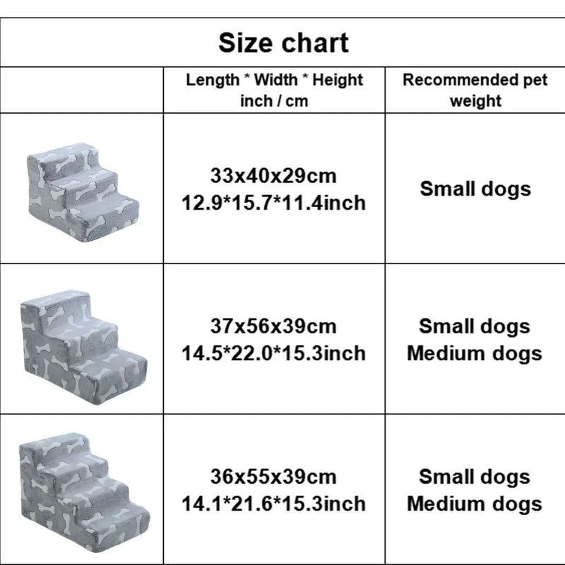 Cat Dog Ladder Cartoon Pet Stairs 3 4 Step Steps Suitable for Elderly Dogs and Pets with Joint Pain