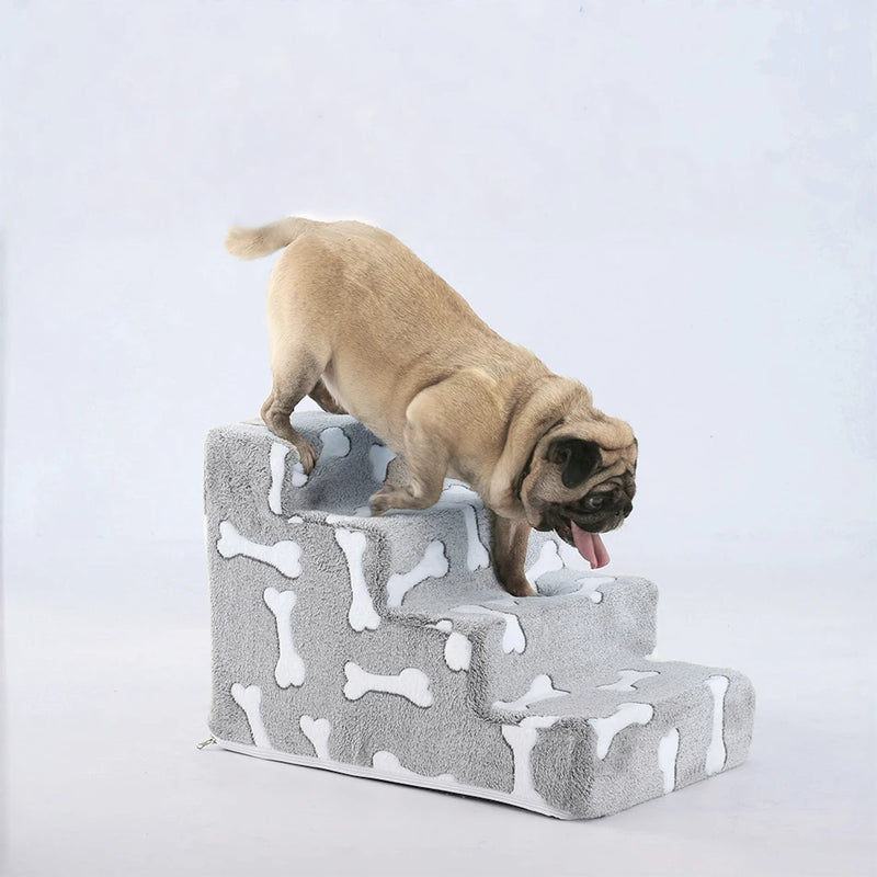 Cat Dog Ladder Cartoon Pet Stairs 3 4 Step Steps Suitable for Elderly Dogs and Pets with Joint Pain