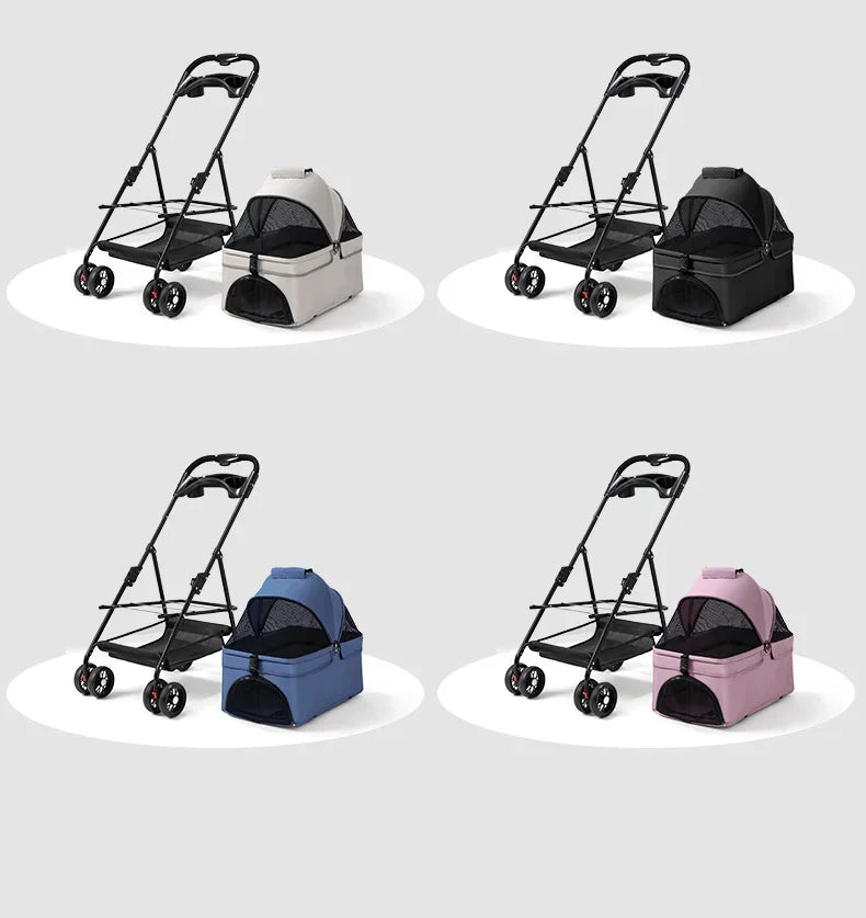 Pet Stroller for Dogs and Cats Lightweight and Foldable Teddy Baby Stroller Small Outdoor Pet Cart for Travel Easy