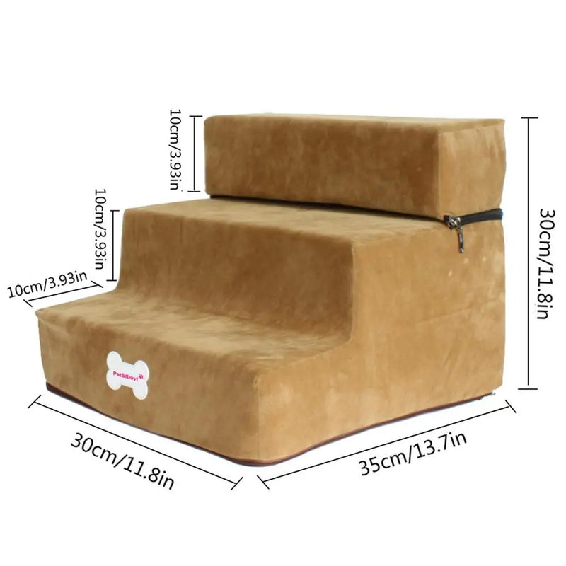 30cm Dog Stairs Pet 3 Steps Stairs for Small Dog Cat Pet Ramp Ladder Anti-slip Removable Dogs Bed Stairs Pet Supplies