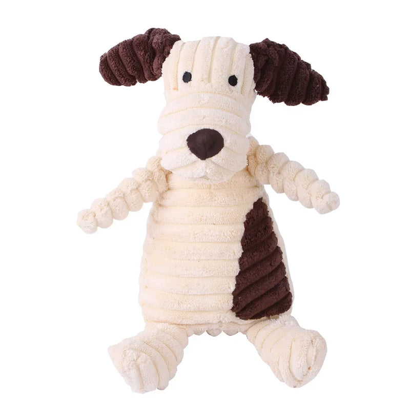 Plush Dog Toy Animals Shape Bite Resistant Squeaky Toys Corduroy Dog Toys for Small Large Dogs Pet products Training Accessories