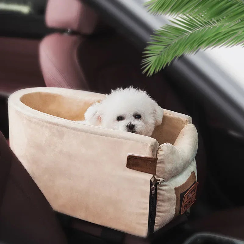 Portable Cat and Dog Travel Bed, Central Control, Car Safety,Transport, Carrier, Protector for Small Dog, Chihuahua, Teddy