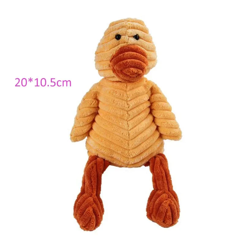 Plush Dog Toy Animals Shape Bite Resistant Squeaky Toys Corduroy Dog Toys for Small Large Dogs Pet products Training Accessories