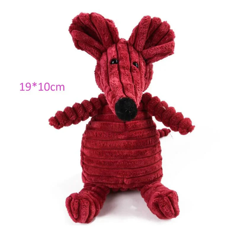 Plush Dog Toy Animals Shape Bite Resistant Squeaky Toys Corduroy Dog Toys for Small Large Dogs Pet products Training Accessories