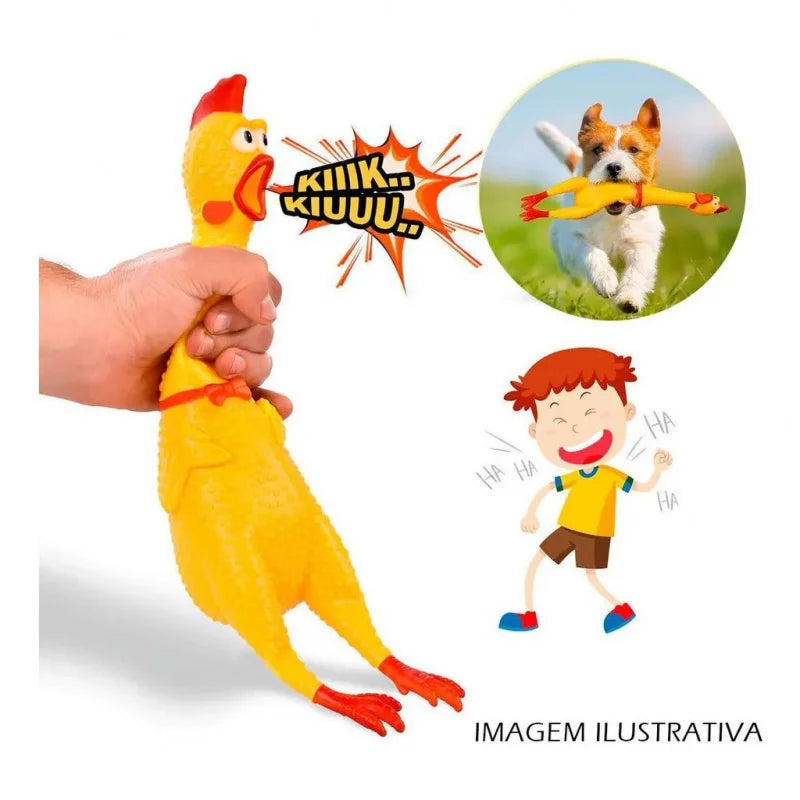 Chicken Chicken Rooster 16 / 31 / 39 cm Rubber Sound Tie Toy For Pet Dog Dog Child Baby