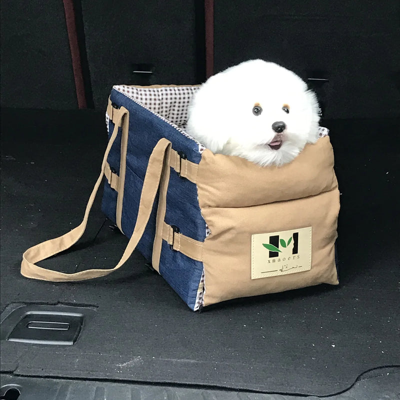 Dog Car Seat Center Console Car Seat for Small Pets Portable Booster Seat Cats and Dogs Travel Bags Fully Detachable Washable