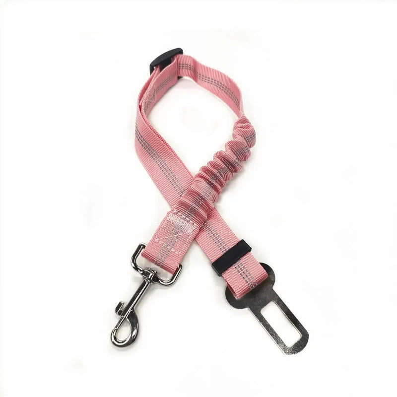 Adjustable Pet Cat Dog Car Seat  Belt Pet Seat Vehicle Dog Harness Lead Clip Safety Lever Traction Dog Collars Dog Accessoires