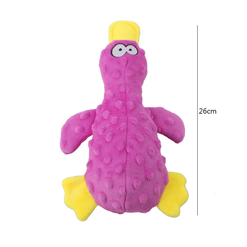 Cute Plush Duck Sound Toy Stuffed Squeaky Animal Squeak Dog Toy Cleaning Tooth Dog Chew Rope Toys Pet Dog Accessories Toys