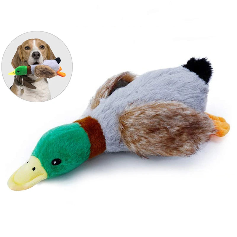 Cute Plush Duck Sound Toy Stuffed Squeaky Animal Squeak Dog Toy Cleaning Tooth Dog Chew Rope Toys Pet Dog Accessories Toys