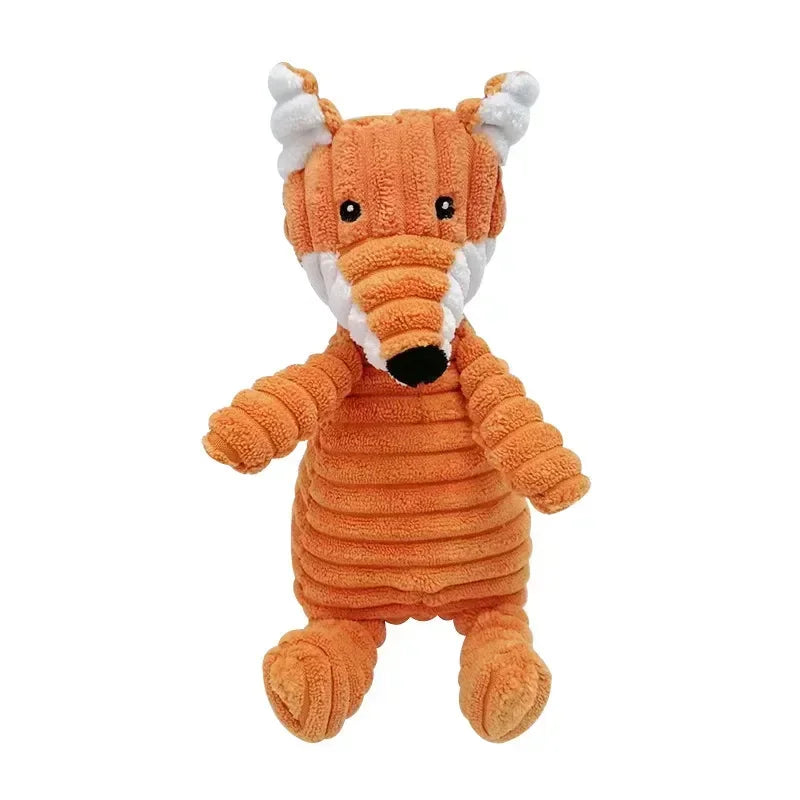 Plush Dog Toy Animals Shape Bite Resistant Squeaky Toys Corduroy Dog Toys for Small Large Dogs Pet products Training Accessories