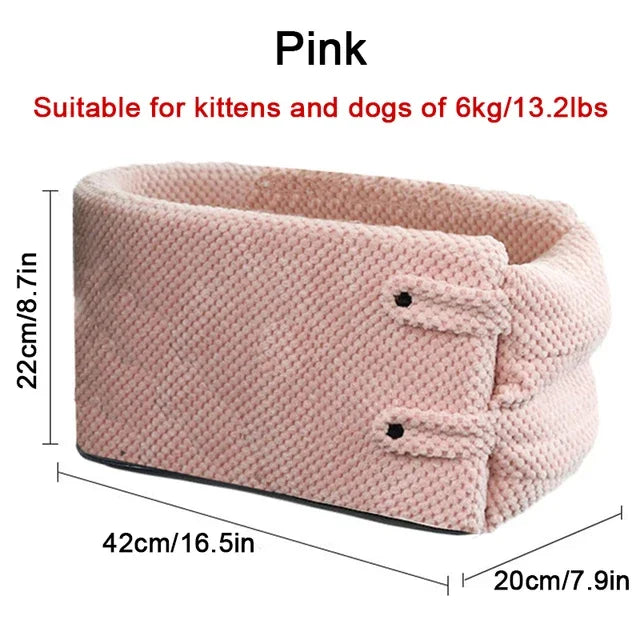 Portable Cat and Dog Travel Bed, Central Control, Car Safety,Transport, Carrier, Protector for Small Dog, Chihuahua, Teddy