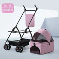 Pet Stroller for Dogs and Cats Lightweight and Foldable Teddy Baby Stroller Small Outdoor Pet Cart for Travel Easy