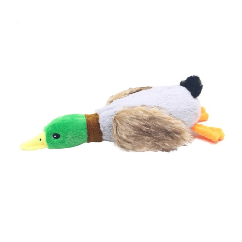 Cute Plush Duck Sound Toy Stuffed Squeaky Animal Squeak Dog Toy Cleaning Tooth Dog Chew Rope Toys Pet Dog Accessories Toys