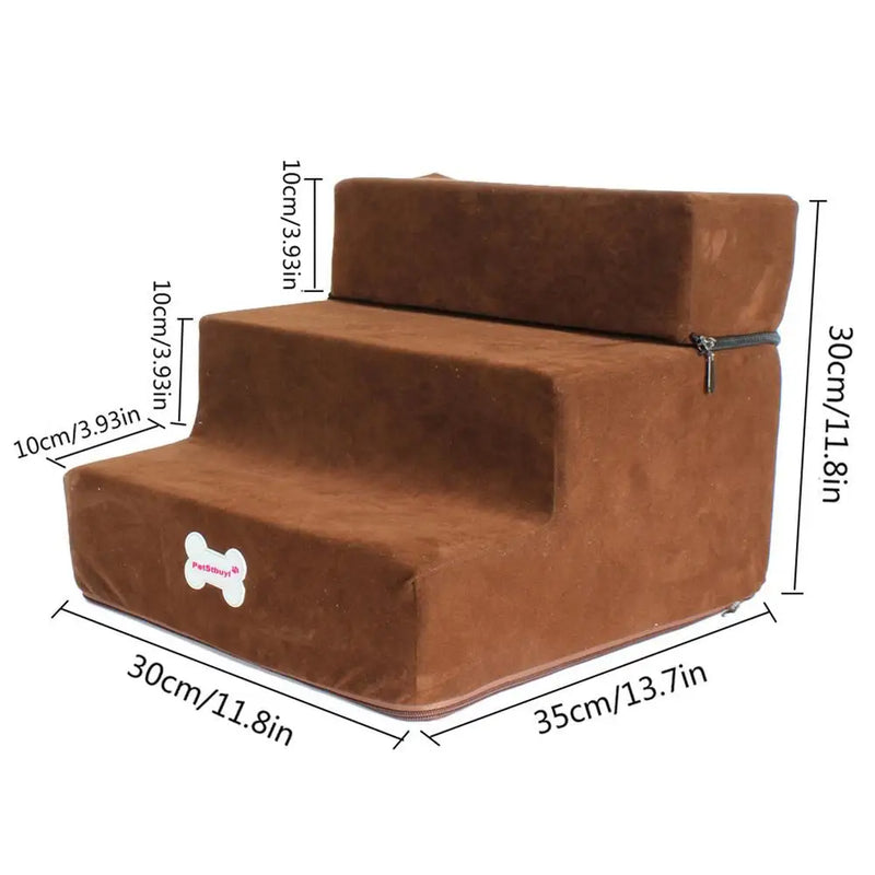 30cm Dog Stairs Pet 3 Steps Stairs for Small Dog Cat Pet Ramp Ladder Anti-slip Removable Dogs Bed Stairs Pet Supplies