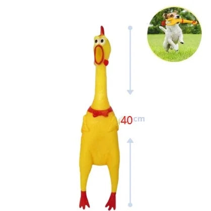 Chicken Chicken Rooster 16 / 31 / 39 cm Rubber Sound Tie Toy For Pet Dog Dog Child Baby